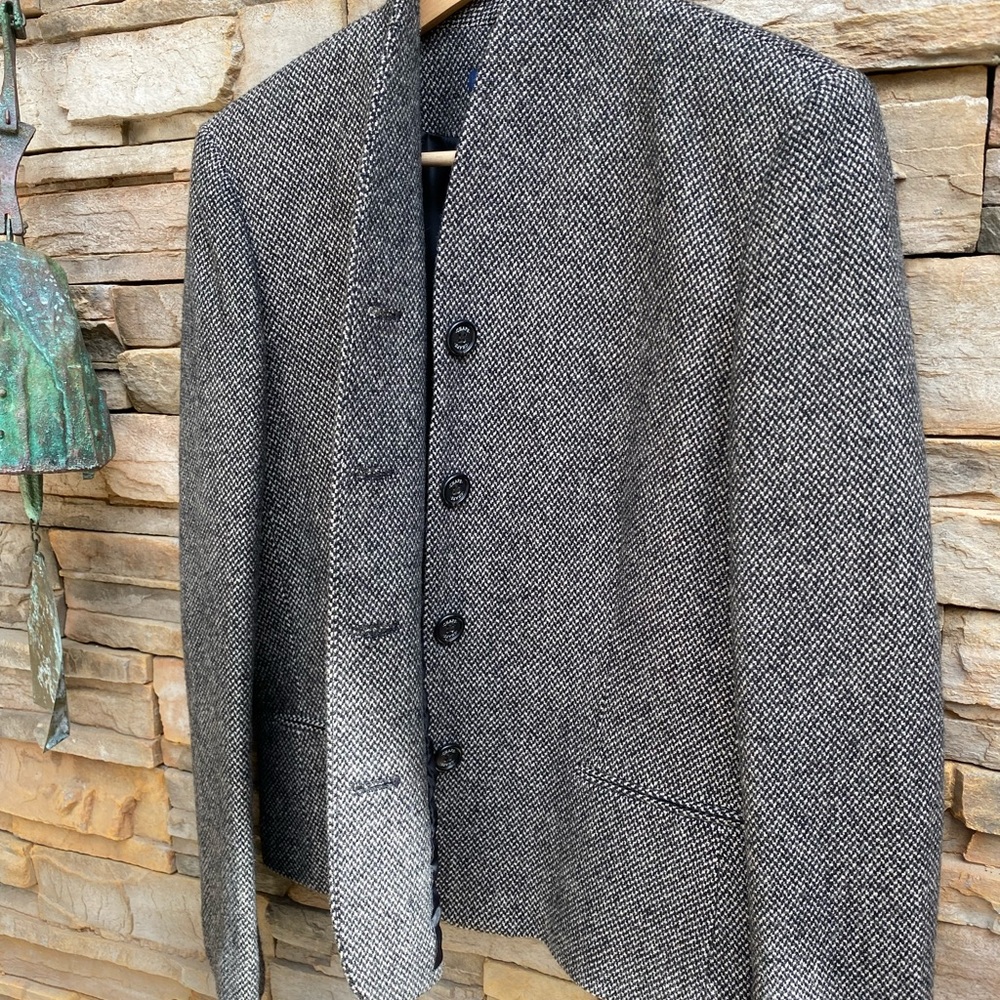 Chaps vintage tweed blazer with shawl collar
